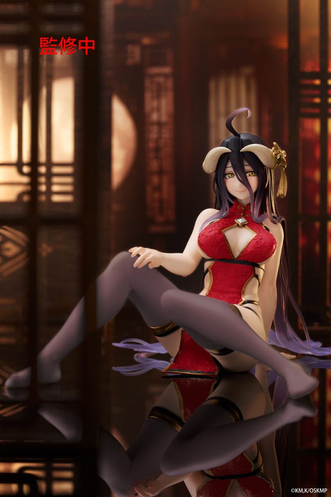 Overlord statuette PVC Desktop Cute Figure Albedo Chinese Dress Ver. Renewal 13 cm