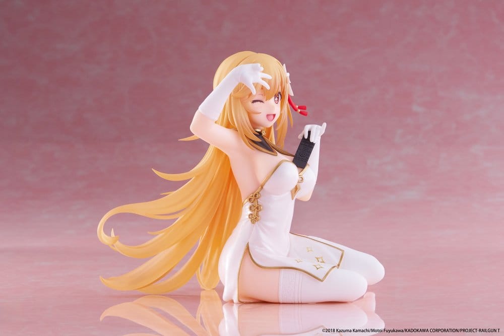 A Certain Scientific Railgun statuette PVC Desktop Cute Figure Misaki Shokuho Chinese Dress Ver. 13 cm