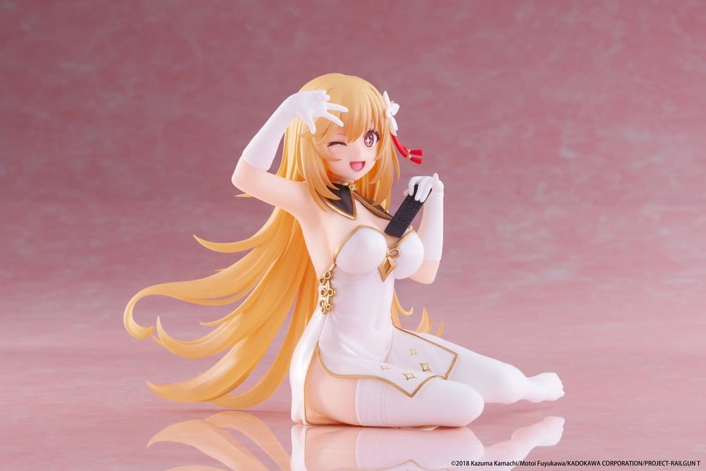 A Certain Scientific Railgun statuette PVC Desktop Cute Figure Misaki Shokuho Chinese Dress Ver. 13 cm