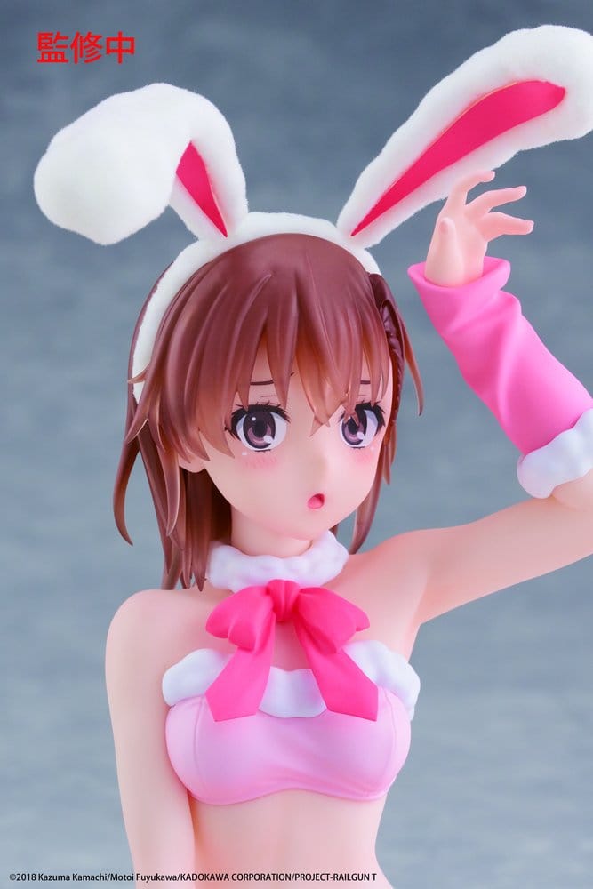A Certain Scientific Railgun figurine PVC Moflock Mikoto Misaka (Fluffy Bunny Ver.) 13 cm