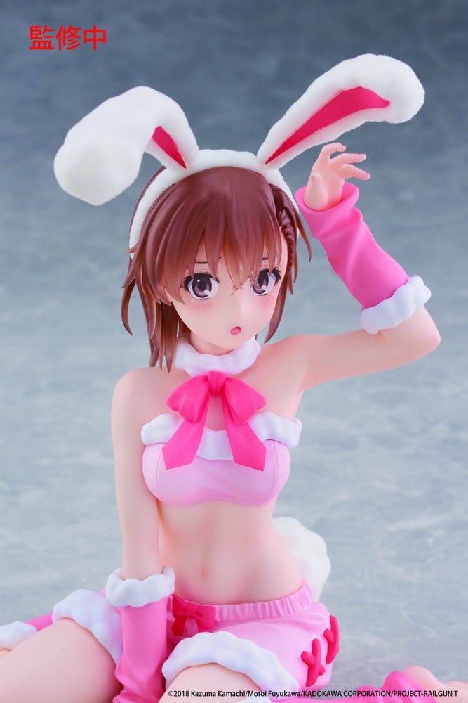 A Certain Scientific Railgun figurine PVC Moflock Mikoto Misaka (Fluffy Bunny Ver.) 13 cm