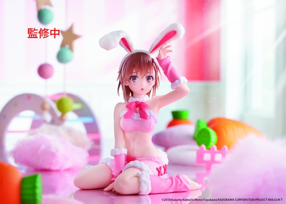 A Certain Scientific Railgun figurine PVC Moflock Mikoto Misaka (Fluffy Bunny Ver.) 13 cm