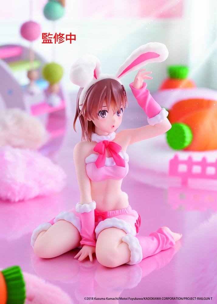 A Certain Scientific Railgun figurine PVC Moflock Mikoto Misaka (Fluffy Bunny Ver.) 13 cm