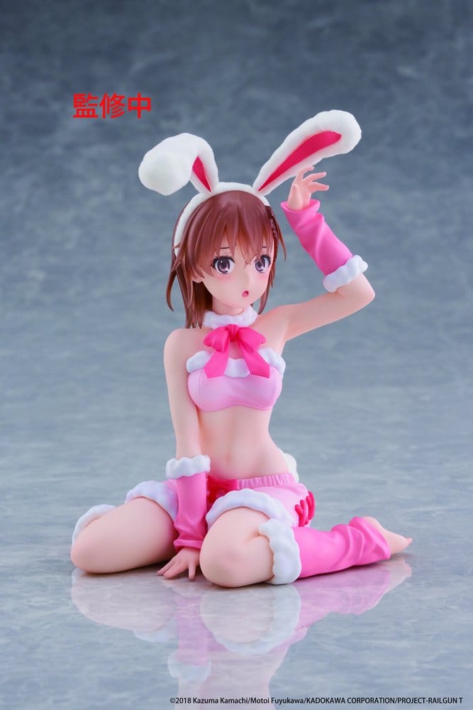 A Certain Scientific Railgun figurine PVC Moflock Mikoto Misaka (Fluffy Bunny Ver.) 13 cm