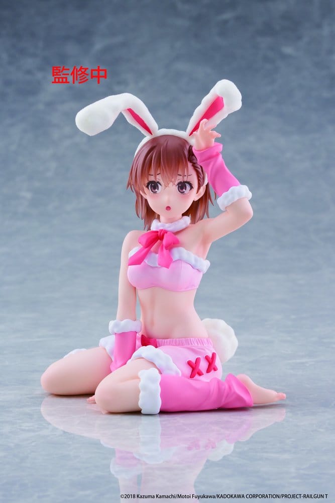 A Certain Scientific Railgun figurine PVC Moflock Mikoto Misaka (Fluffy Bunny Ver.) 13 cm
