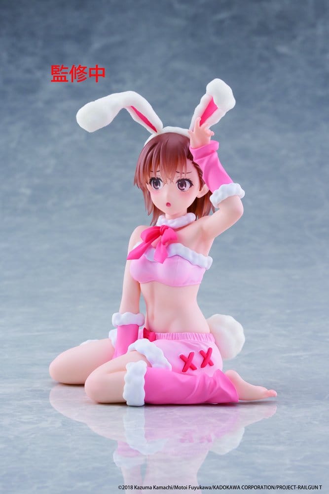 A Certain Scientific Railgun figurine PVC Moflock Mikoto Misaka (Fluffy Bunny Ver.) 13 cm