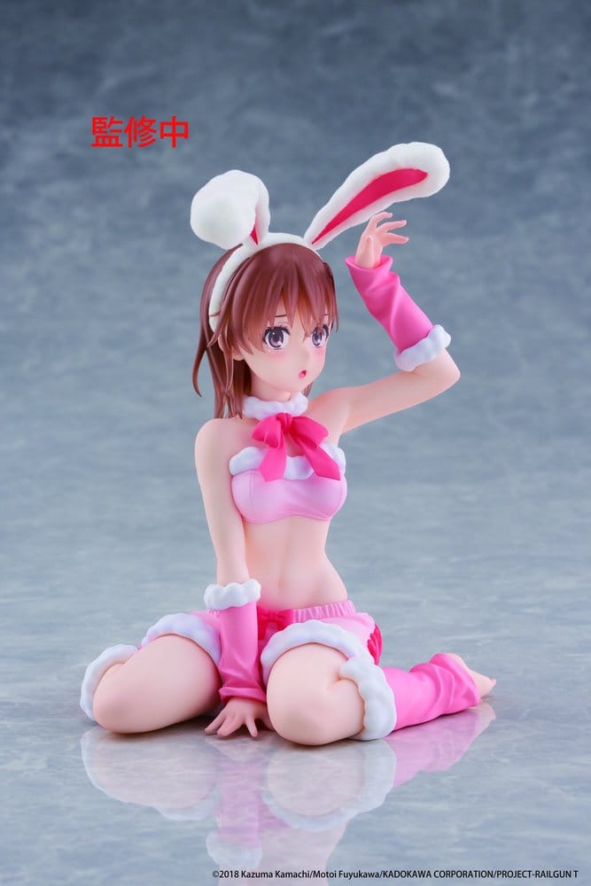 A Certain Scientific Railgun figurine PVC Moflock Mikoto Misaka (Fluffy Bunny Ver.) 13 cm