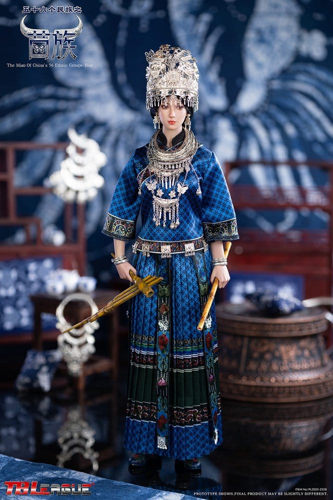 The Miao of China's 56 Ethnic Groups figurine 1/6 Blue 30 cm