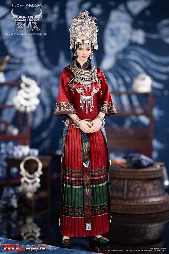 The Miao of China's 56 Ethnic Groups figurine 1/6 Red 30 cm