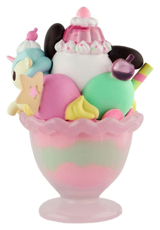 Hello Kitty & Friends Window Box figurine Fast Food Pochacco Pink Unicorn Sundae 9 cm