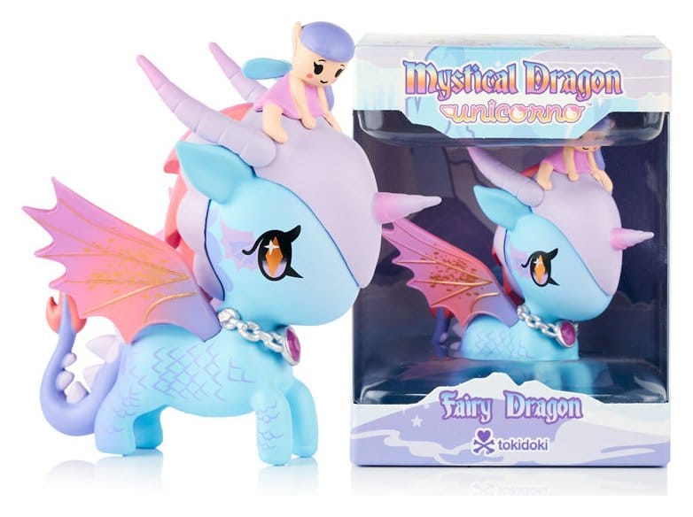 Unicorno Window Box figurine Mystical Dragon Line Fairy Dragon 8 cm