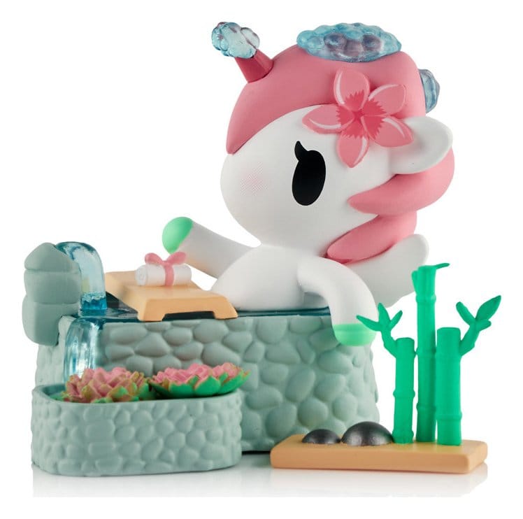 Unicorno Window Box figurine Spa Day Hot Springs Oasis 7 cm