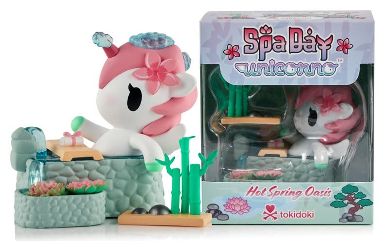 Unicorno Window Box figurine Spa Day Hot Springs Oasis 7 cm