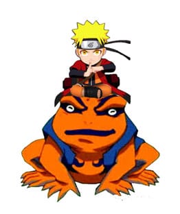 Naruto Shippuden lampe Naruto and Gamakishi 20 cm