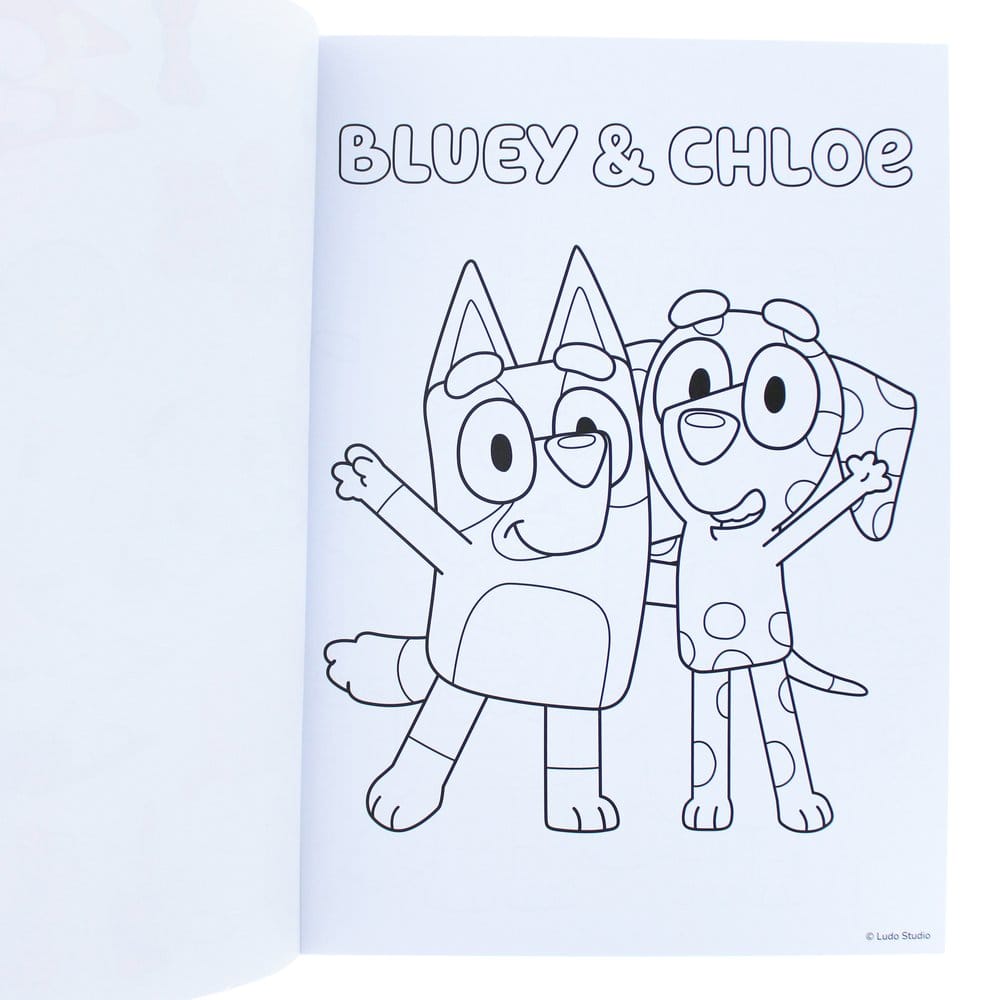 Bluey Livre de coloriage A4 & Set d'autocollants