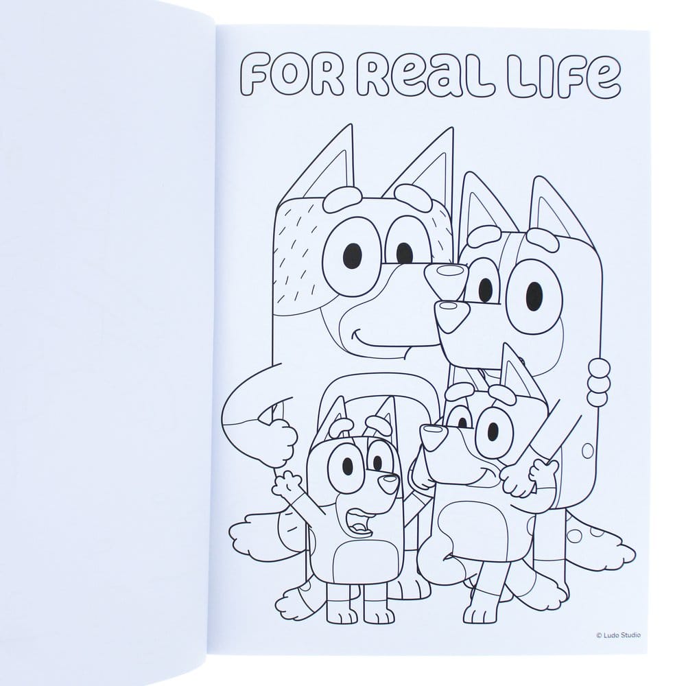 Bluey Livre de coloriage A4 & Set d'autocollants