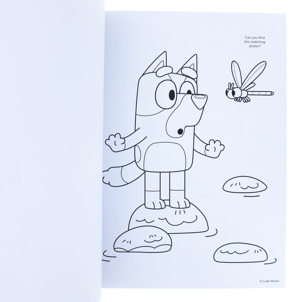 Bluey Livre de coloriage A4 & Set d'autocollants