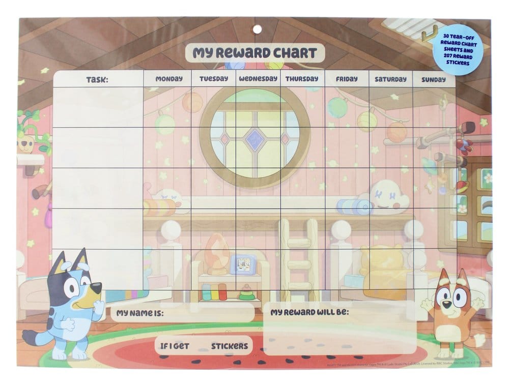Bluey Set de Tableau de récompenses