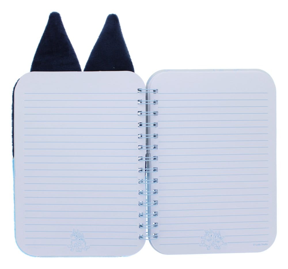 Bluey carnet de notes en peluche Bleu
