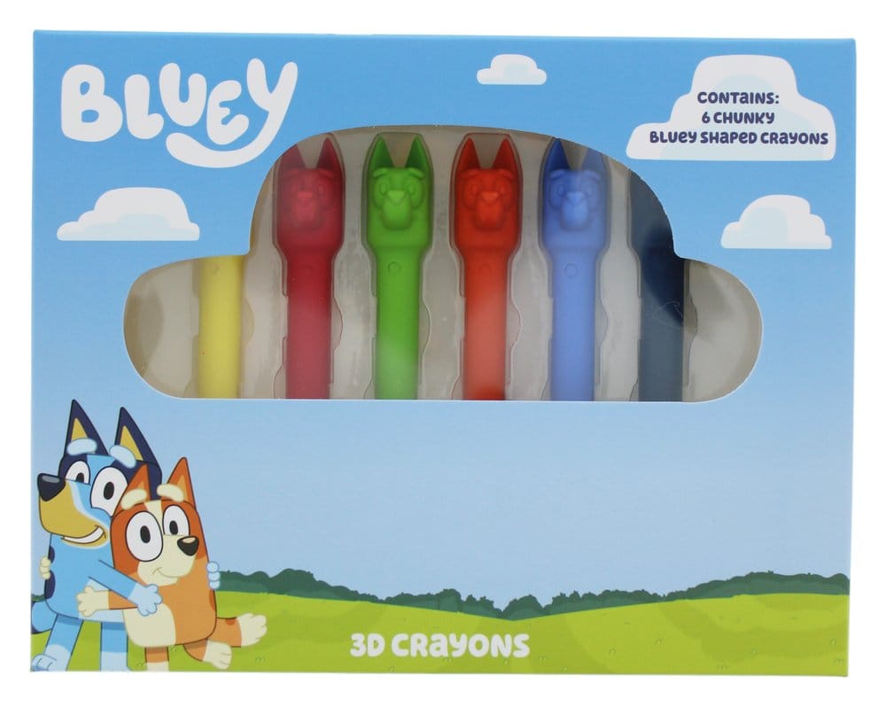 Bluey Crayons de cire Pack de 6