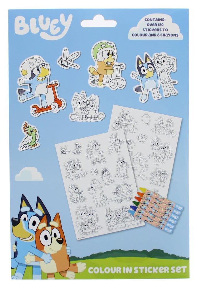 Bluey Set de coloriage d'autocollants