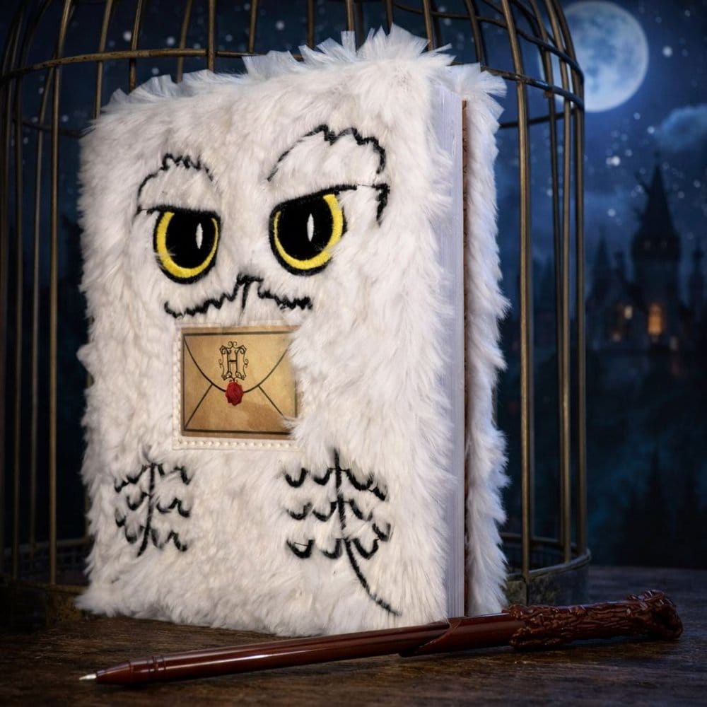 Harry Potter carnet de notes en peluche Set avec stylo Hedwig Magical Locations