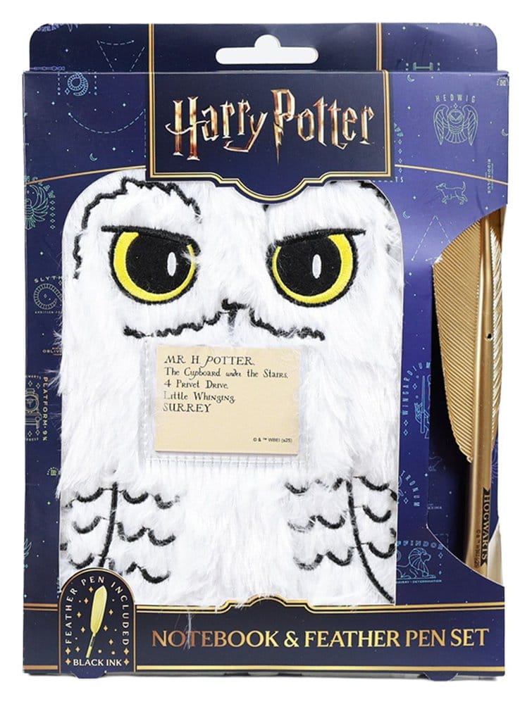 Harry Potter carnet de notes en peluche Set avec stylo Hedwig Magical Locations