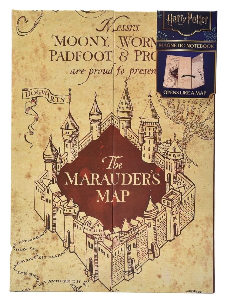 Harry Potter carnet de notes A5 Carte du Maraudeur