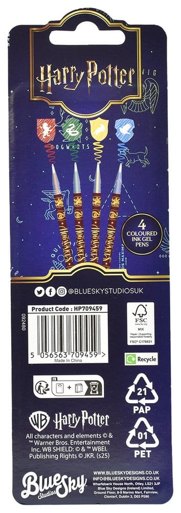 Harry Potter pack 4 stylos gel Magical Locations