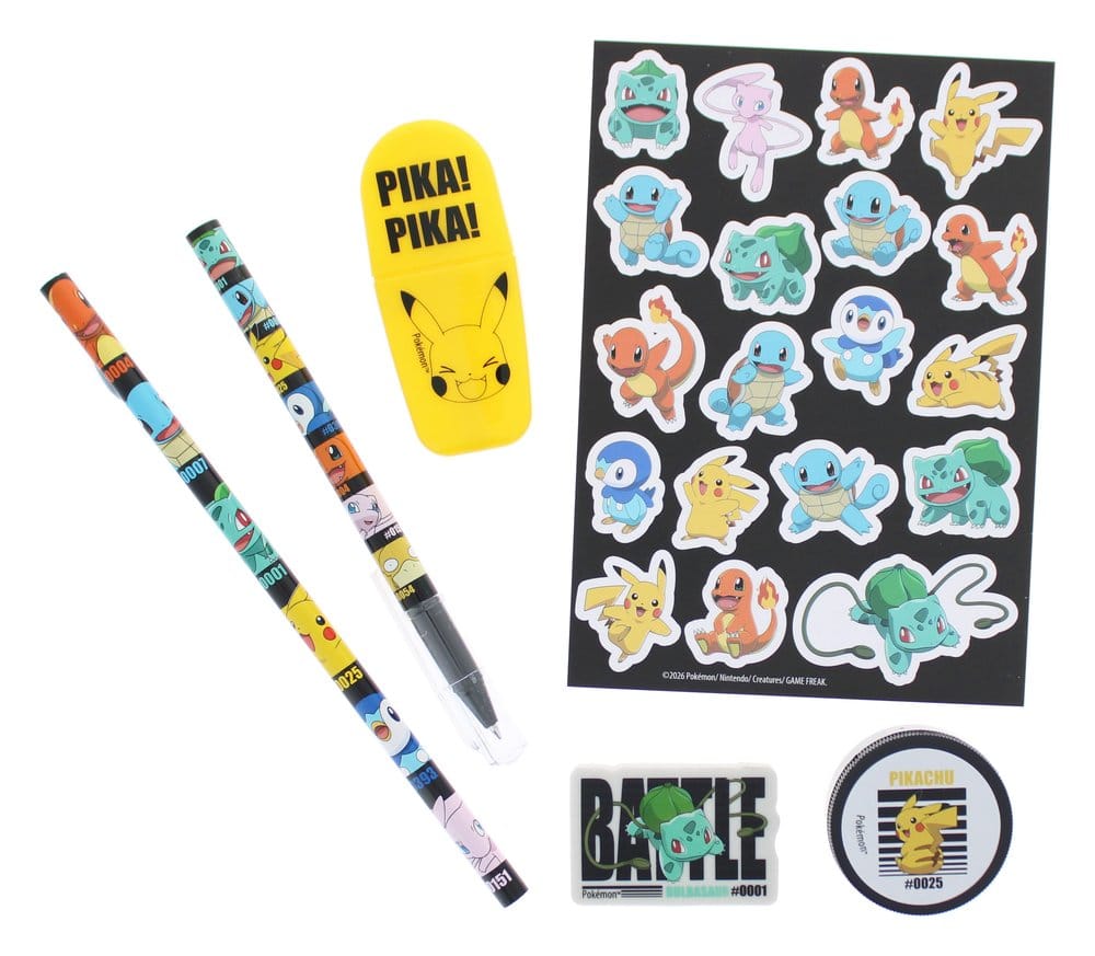 Pokémon Set de papeterie 7 pièces