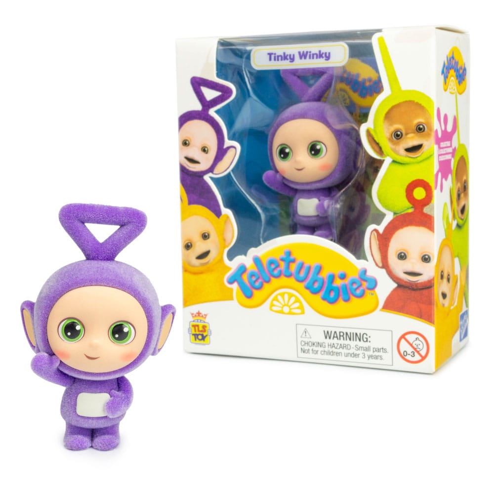 Teletubbies figurine mini Cheebee Tinky Winky Flocked 6 cm