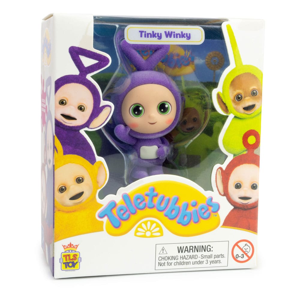 Teletubbies figurine mini Cheebee Tinky Winky Flocked 6 cm