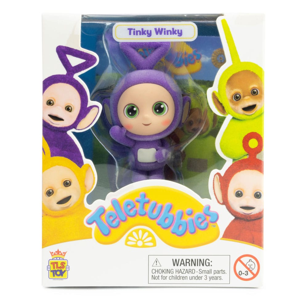 Teletubbies figurine mini Cheebee Tinky Winky Flocked 6 cm