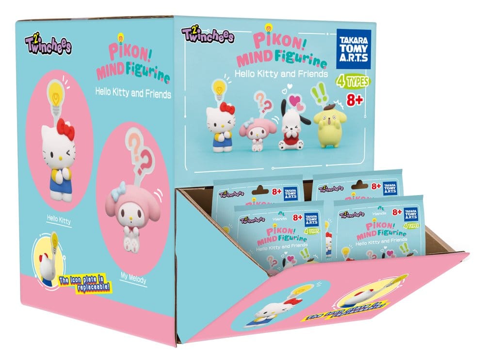 Sanrio Blind Pack assortiment figurines Twinchees Hello Kitty & Friends Pikon Mind 5 cm (24)
