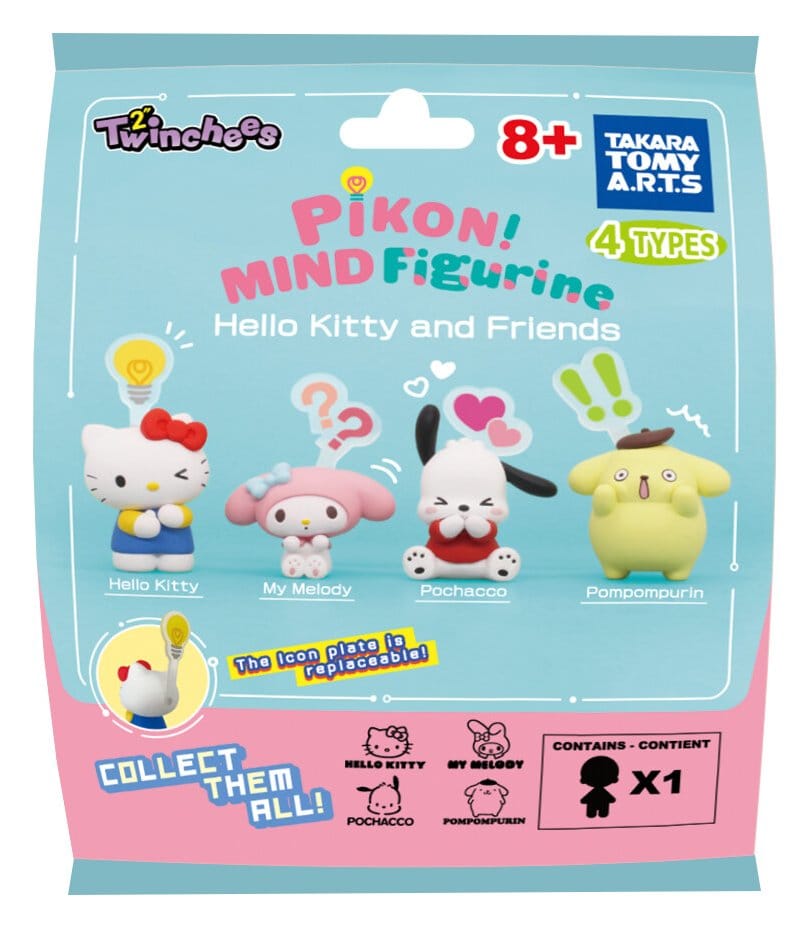 Sanrio Blind Pack assortiment figurines Twinchees Hello Kitty & Friends Pikon Mind 5 cm (24)