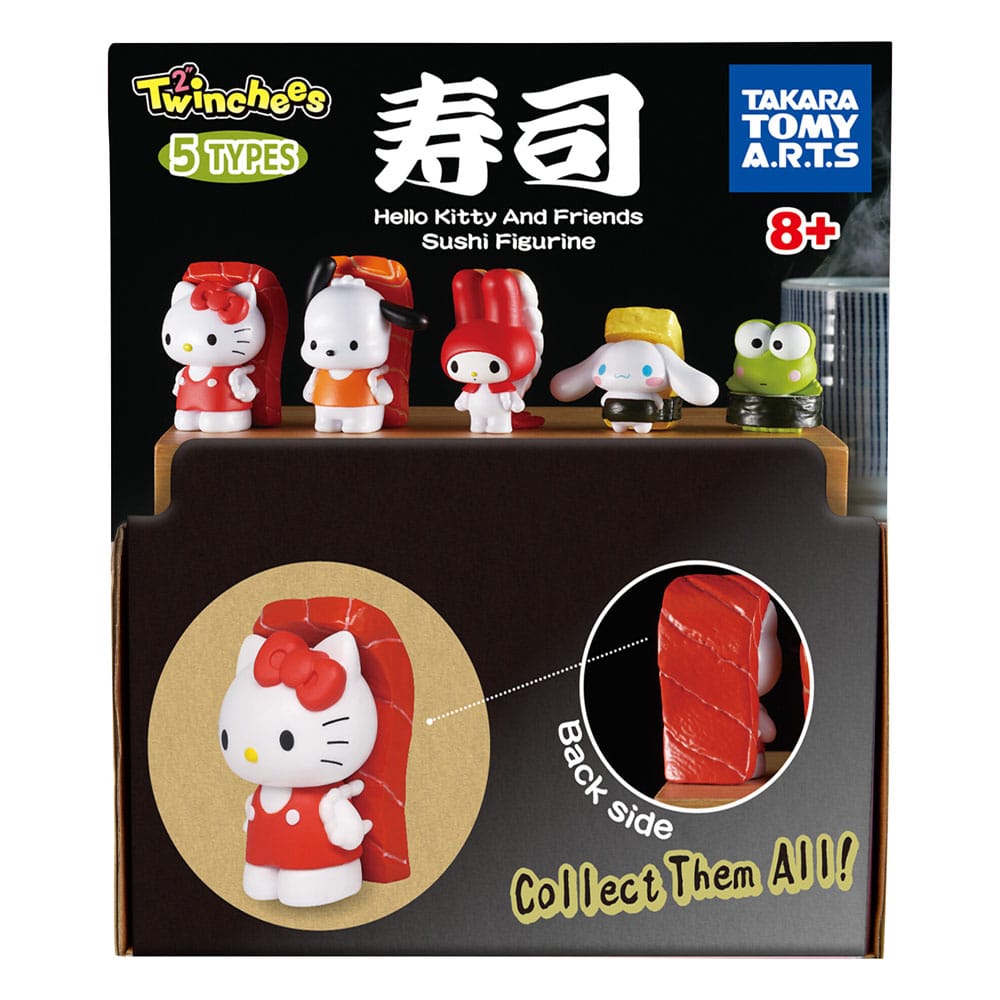 Sanrio assortiment figurines Twinchees Hello Kitty & Friends Sushi Kawai 5 cm (24)