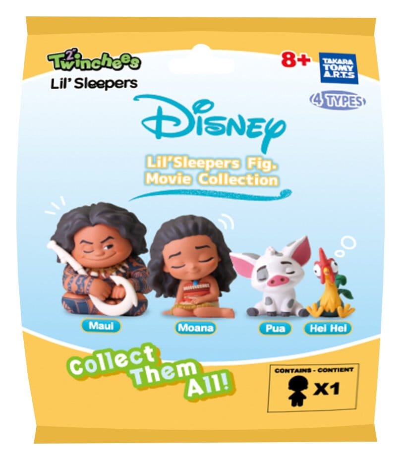 Vaiana Blind Pack assortiment figurines Twinchees Lil' Sleepers 5 cm (24)