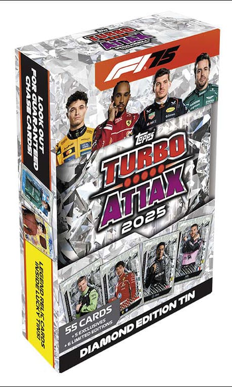 Formule 1 Turbo Attax TCG 2025 F1 Mega Tin Diamond Edition *ALLEMAND*