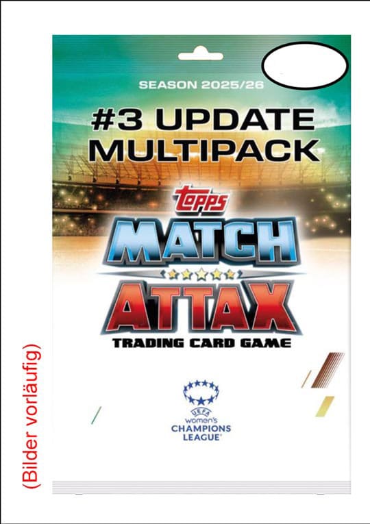 UEFA Women's Champions League Match Attax cartes à collectionner 2025/26 Mega Multipack Update Queens of Europe *ALLEMAND*