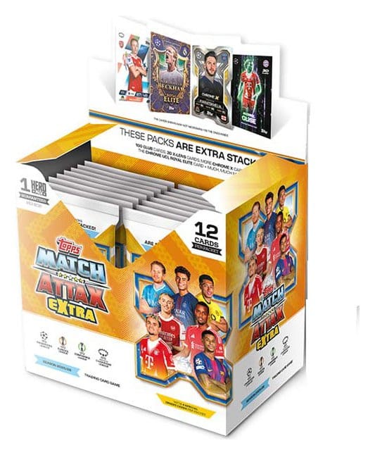 UEFA Champions League Match Attax Extra cartes à collectionner 2025/26 présentoir boosters (32)