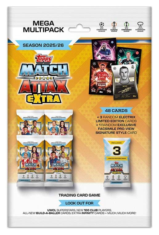 UEFA Champions League Match Attax Extra cartes à collectionner 2025/26 Mega Multipack