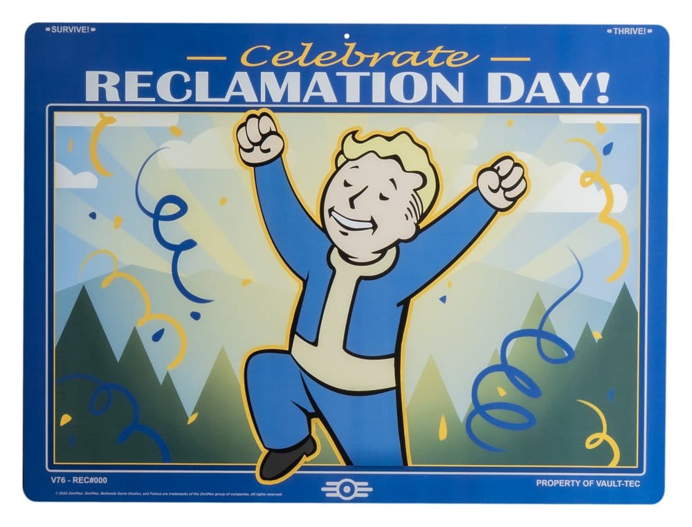 Fallout panneau métal Reclamation Day