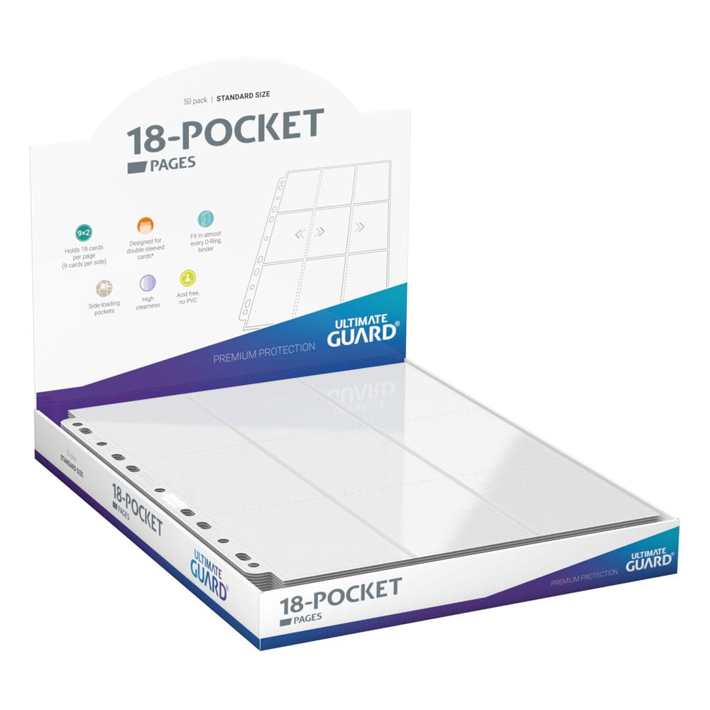 Ultimate Guard 18-Pocket Pages Side-Loading (50) - White