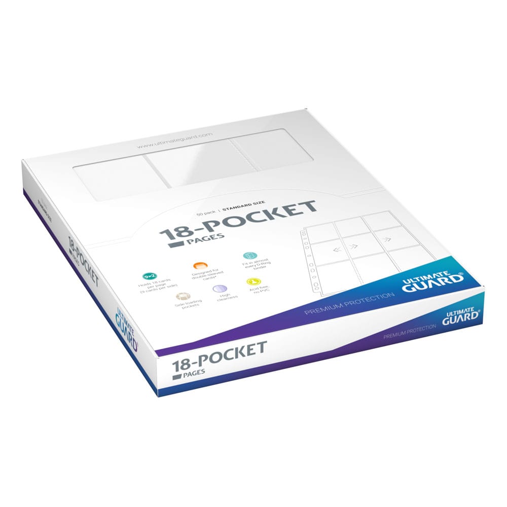Ultimate Guard 18-Pocket Pages Side-Loading (50) - White