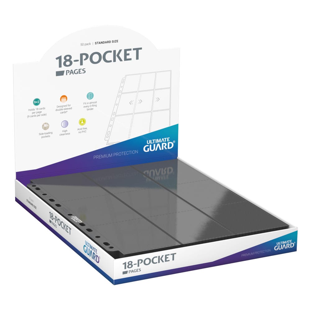 Ultimate Guard 18-Pocket Pages Side-Loading (50) - Grey