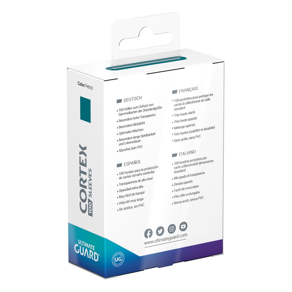 Ultimate Guard 100 pochettes Cortex Sleeves taille standard Bleu Pétrole