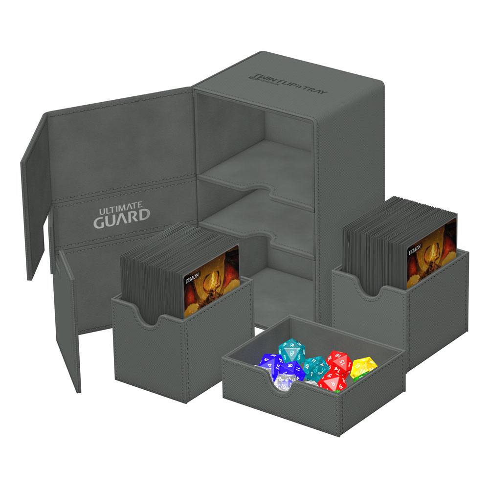 Ultimate Guard Twin Flip`n`Tray 160+ XenoSkin Monocolor Gris