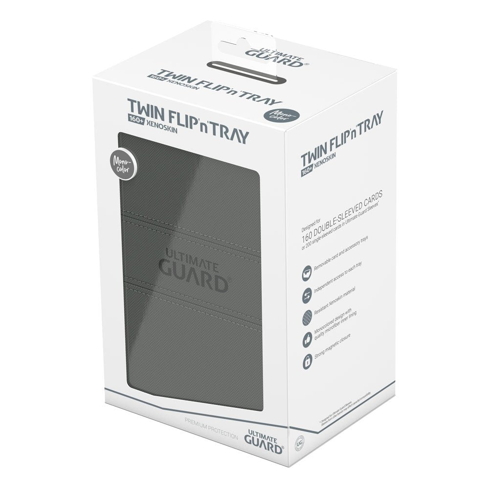 Ultimate Guard Twin Flip`n`Tray 160+ XenoSkin Monocolor Gris