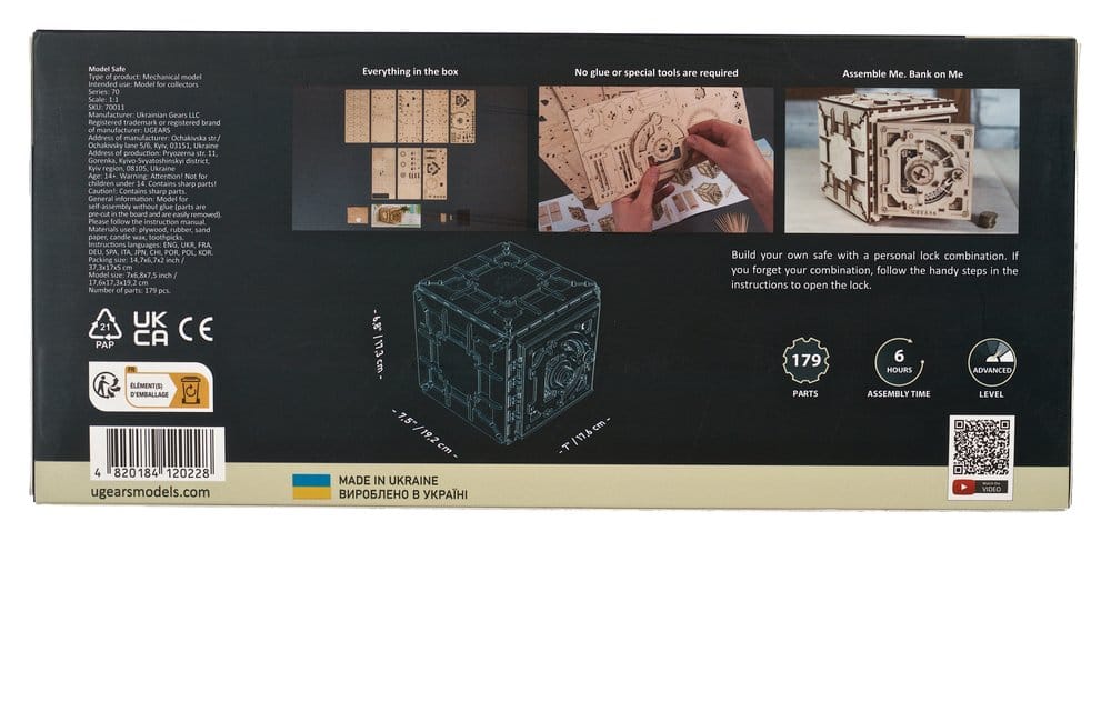 Ugears maquette en bois Coffre-fort