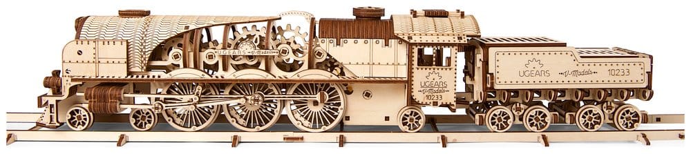 Ugears maquette en bois Train à vapeur V-Express avec tender